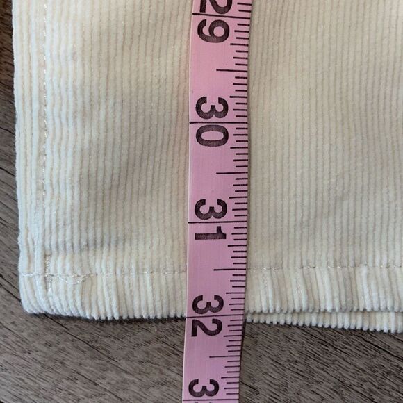 DL1961 Womens Hepburn Wide Leg High Rise Vintage Corduroy Pants Cream Sz 32 NWT - Picture 14 of 14